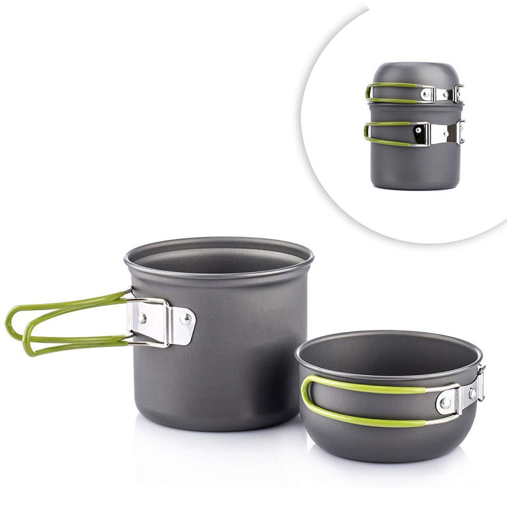Outdoor Camping Dining Set - Ultralichte campingpotten pannenset Draagbaar buitenkookservies voor