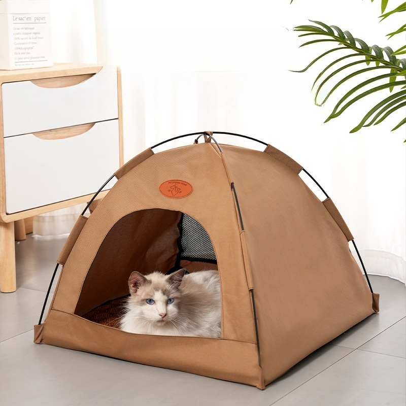 Outdoor Camping Dog Bed - Opvouwbare kattentent 4-seizoenen huisdierhuis Draagbaar buitenkampeerbed