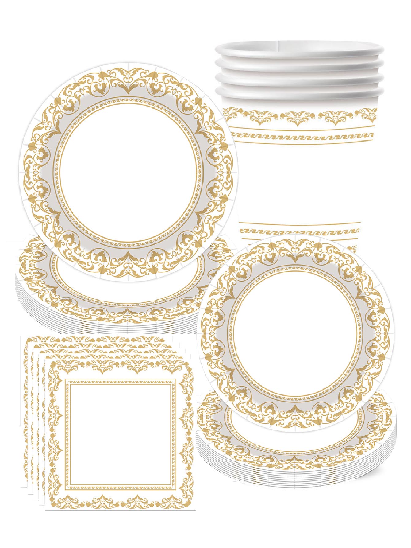Outdoor Camping Dining Set - Klassieke bordthema verjaardagsparty feestbenodigdheden wegwerp papieren
