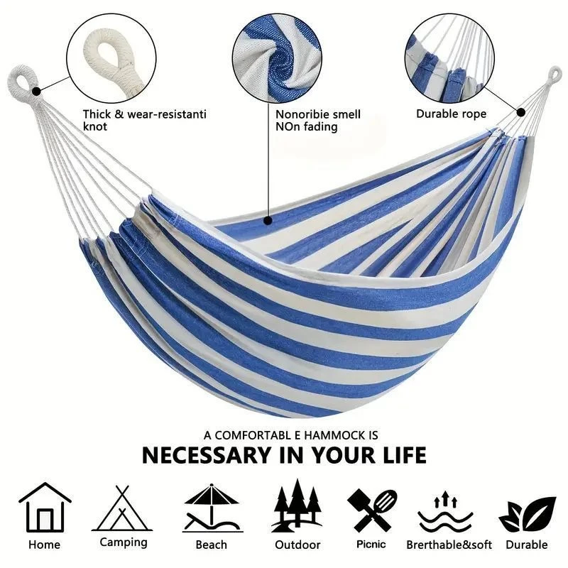 Canvas hangmat zonder houten s - Bed Outdoor Camping recensie en prijs