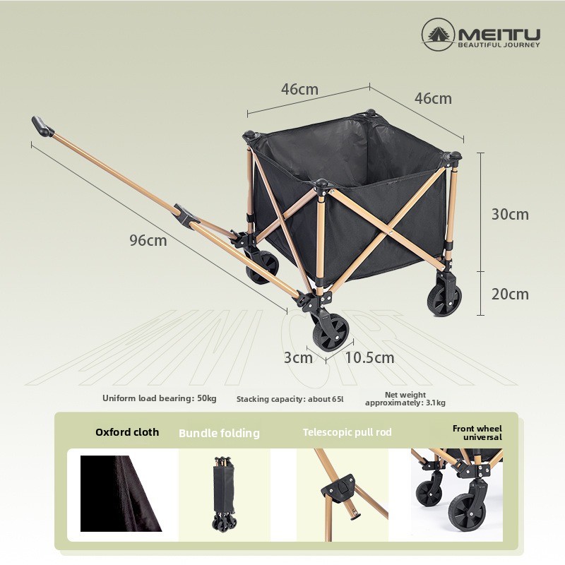Vouwwagen voor buiten, draagba - Outdoor Camping Trolley recensie en prijs