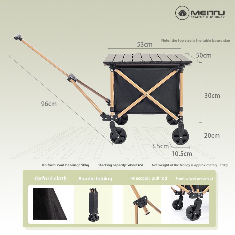 Vouwwagen voor buiten, draagba - Outdoor Camping Trolley recensie en prijs
