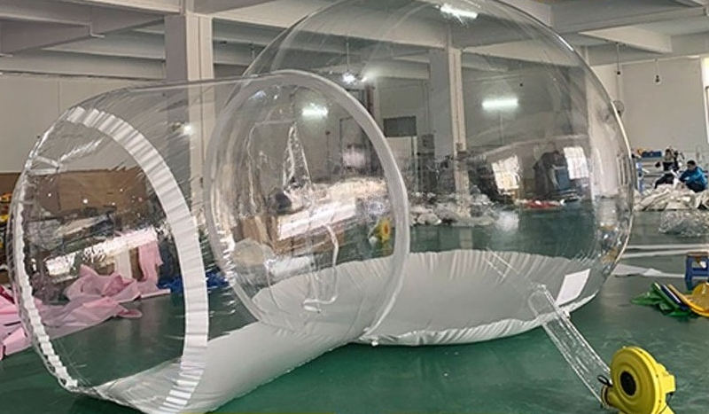 Opblaasbare bubbelhuis waterdi - Outdoor Camping Exhibition recensie en prijs